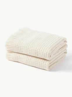 Wafelpiqué handdoek Yara in verschillende formaten^Westwing Collection Fashion