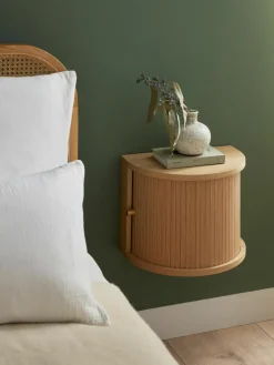 Wand nachtkastje Calary met geribde voorzijde^Westwing Collection Discount