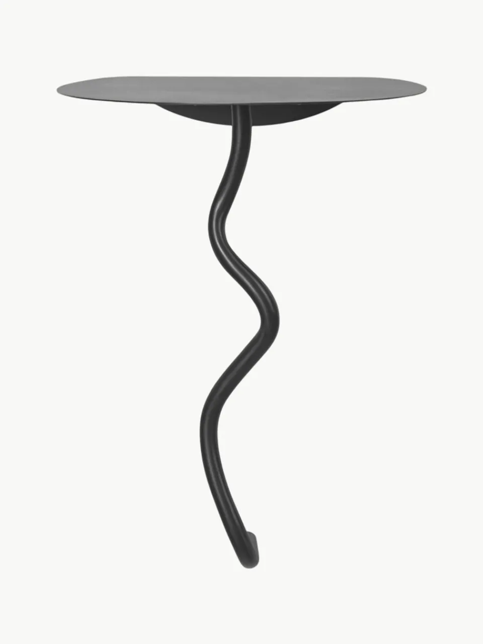 Wandbijzettafel Curvature van messing^ferm LIVING Clearance