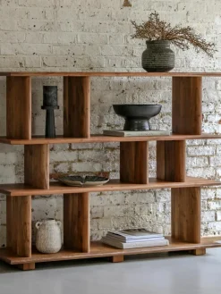 Wandkast Borden van acaciahout^Westwing Discount