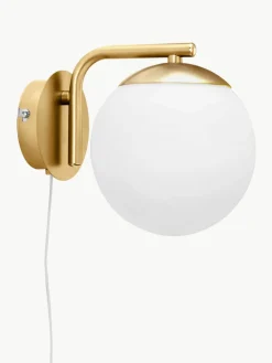 Wandlamp Grant met stekker van opaalglas^Westwing Best