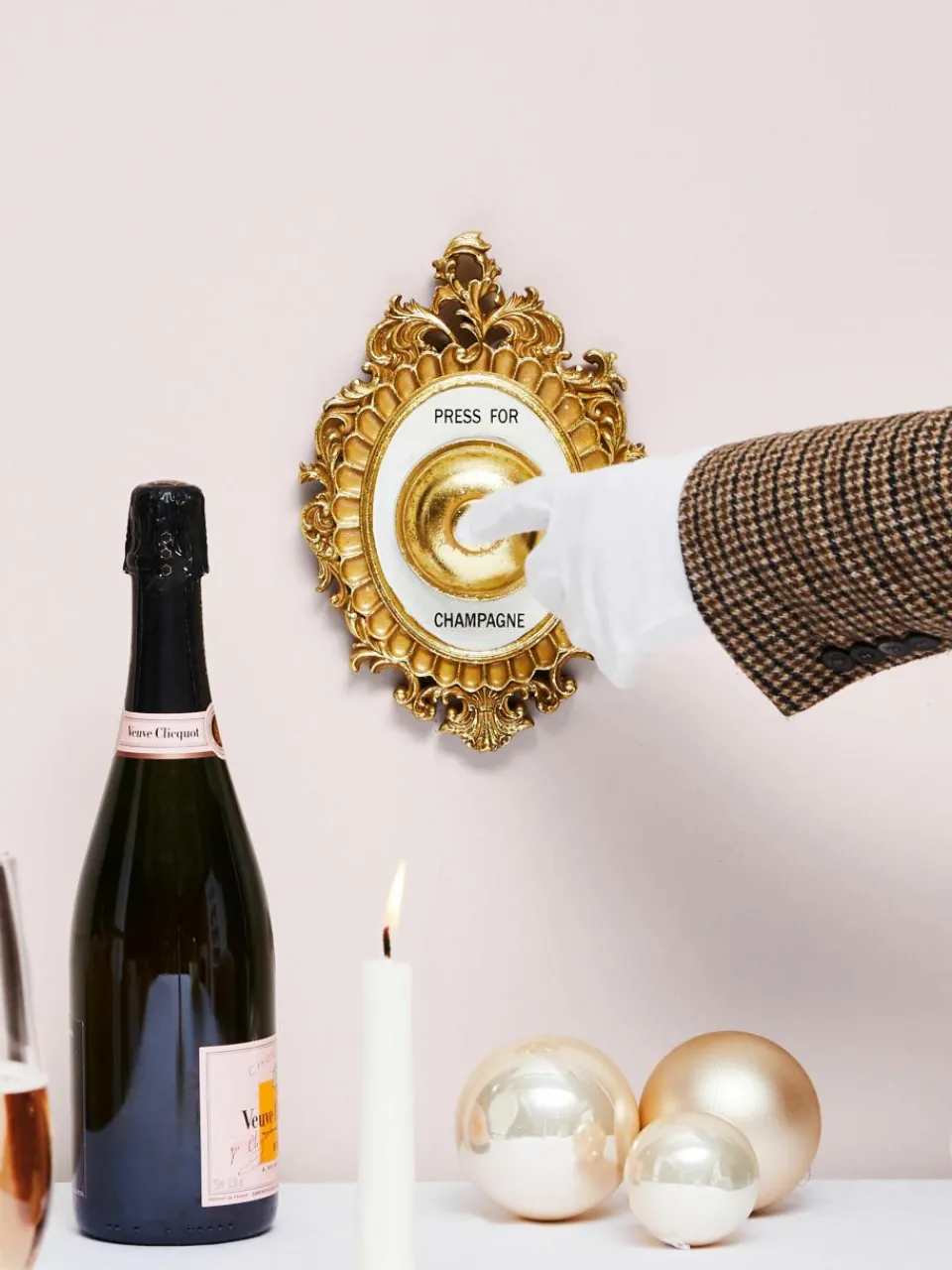 Wandobject Bell Press voor champagne^Westwing Best