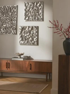 Wandobjecten Splash met een gehamerd oppervlak, 2 stuks^Westwing Collection Outlet