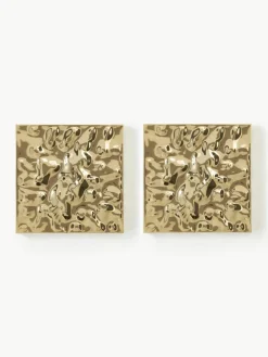 Wandobjecten Splash met een gehamerd oppervlak, 2 stuks^Westwing Collection New