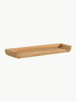 Wandplanken Shamel van teakhout, 2 stuks^Westwing New