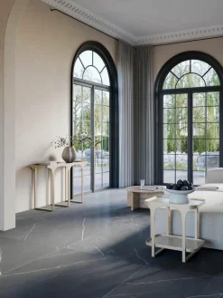 Wandtafel Bella met travertijn look^Westwing Collection Fashion