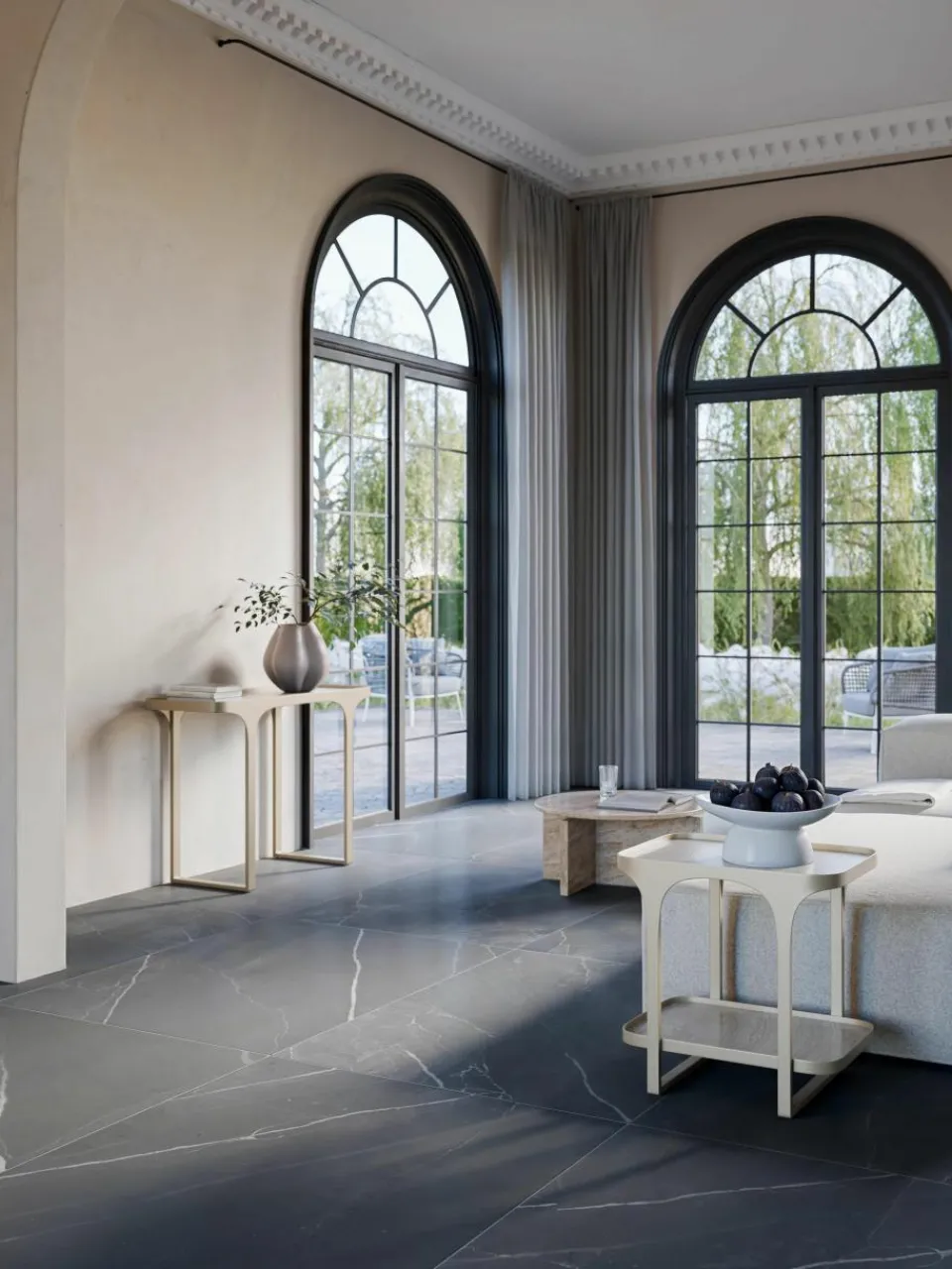 Wandtafel Bella met travertijn look^Westwing Collection Sale