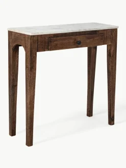 Wandtafel Hauge van mangohout met marmeren tafelblad^Bloomingville Discount