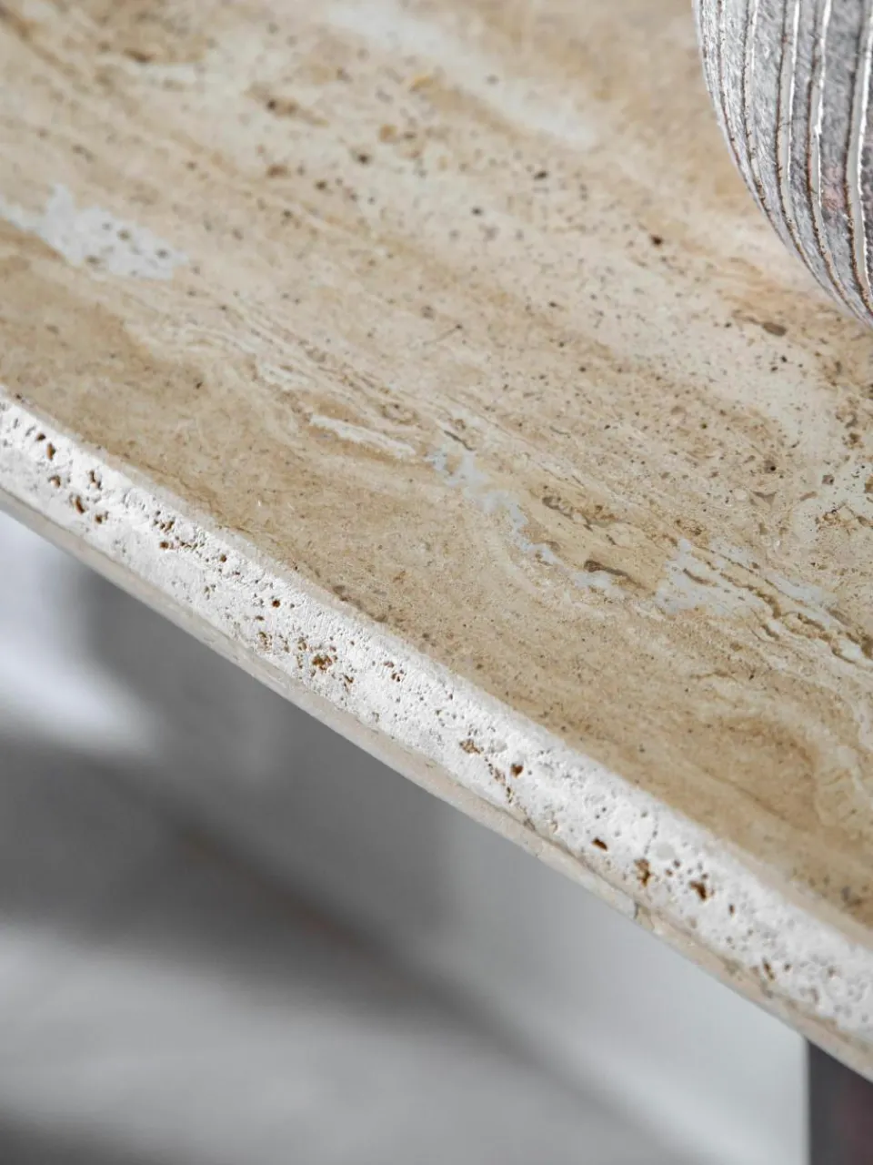 Wandtafel Trevi met travertijn tafelblad^Westwing Best