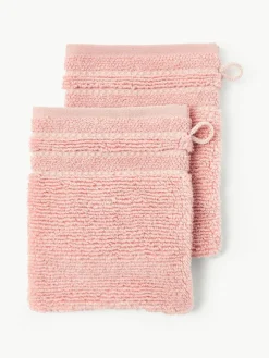 Washandjes Luxe met gestreepte rand, 2 stuks^Westwing Collection Hot