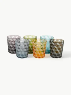 Waterglazen Blocks, set van 6^Pols Potten Clearance