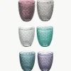 Waterglazen Castle, set van 6^Villa D'Este Home Tivoli Clearance