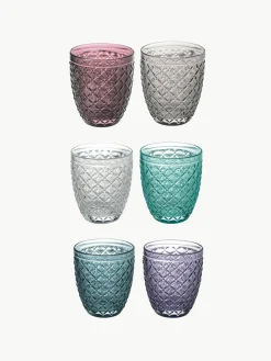 Waterglazen Castle, set van 6^Villa D'Este Home Tivoli Clearance