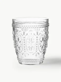 Waterglazen Chambord met bloemenreliëf, 6 stuks^Cote Table Discount