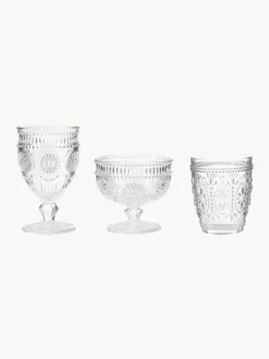 Waterglazen Chambord met bloemenreliëf, 6 stuks^Cote Table Discount
