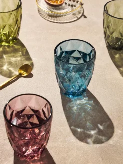Waterglazen Colorado met structuurpatroon, 4-delig^Westwing Collection Fashion