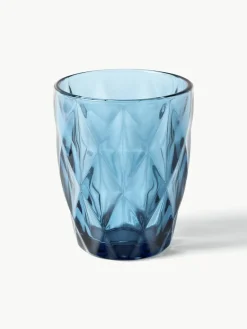 Waterglazen Colorado met structuurpatroon, 4 stuks^Westwing Collection Clearance