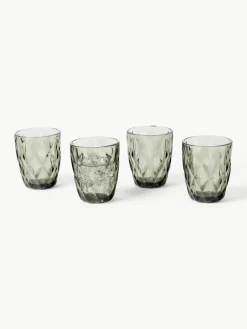 Waterglazen Colorado met structuurpatroon, 4 stuks^Westwing Collection Discount