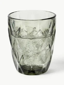 Waterglazen Colorado met structuurpatroon, 4 stuks^Westwing Collection Discount
