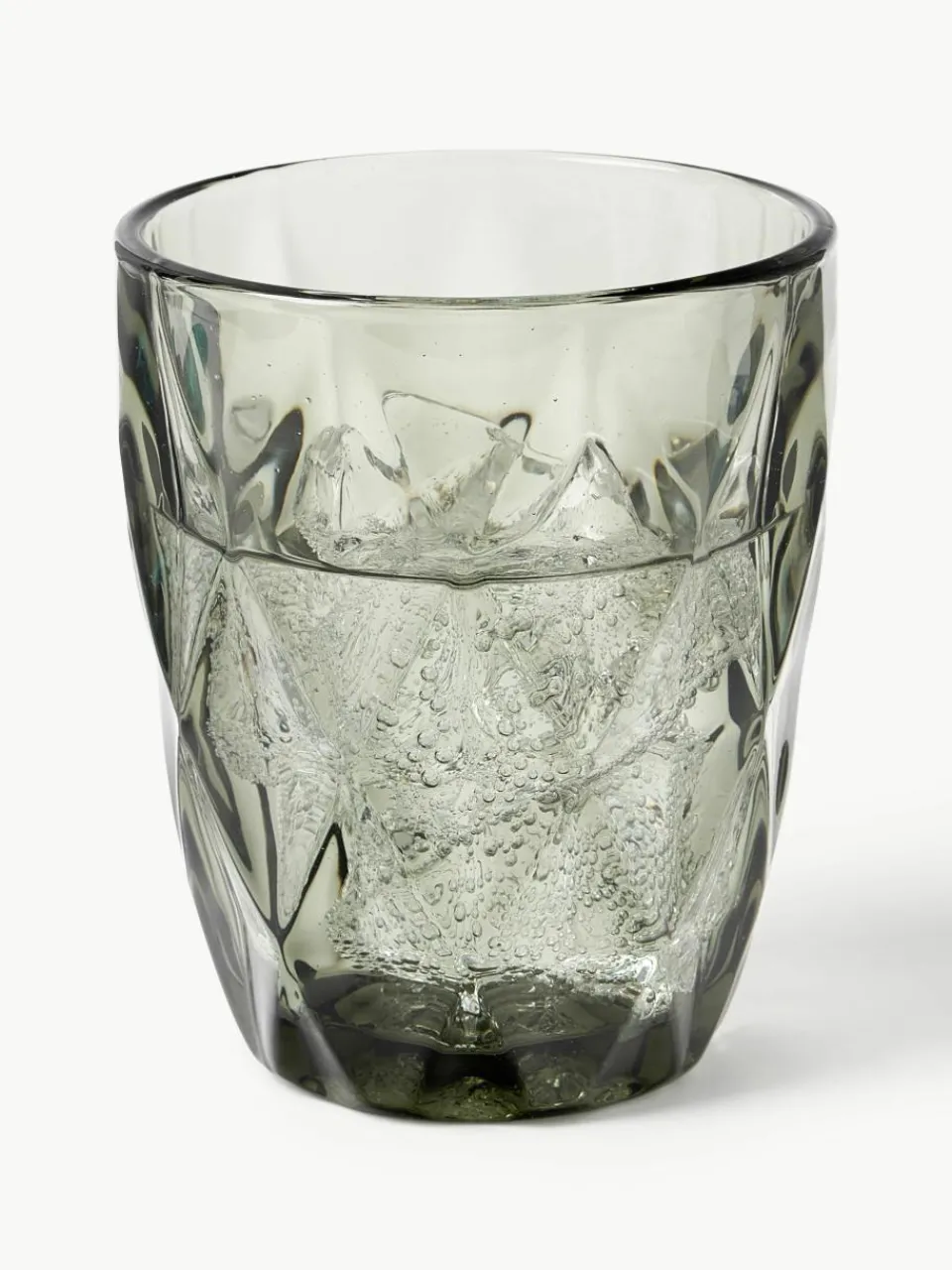 Waterglazen Colorado met structuurpatroon, 4 stuks^Westwing Collection Discount