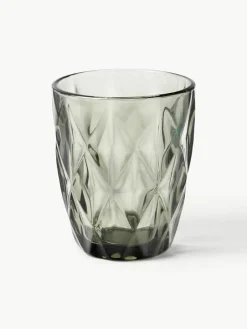Waterglazen Colorado met structuurpatroon, 4 stuks^Westwing Collection Discount