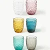 Waterglazen Geometrie met structuurpatroon, set van 6^Villa D'Este Home Tivoli Outlet