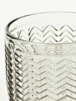 Waterglazen Geometrie met structuurpatroon, set van 6^Villa D'Este Home Tivoli Outlet