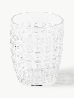 Waterglazen Geometrie met structuurpatroon, set van 6^Villa D'Este Home Tivoli Outlet