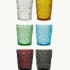 Waterglazen Marrakech met structuurpatroon, set van 6^Villa D'Este Home Tivoli Outlet