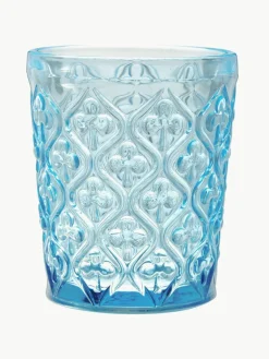Waterglazen Marrakech met structuurpatroon, set van 6^Villa D'Este Home Tivoli Outlet
