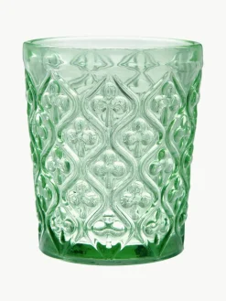 Waterglazen Marrakech met structuurpatroon, set van 6^Villa D'Este Home Tivoli Outlet