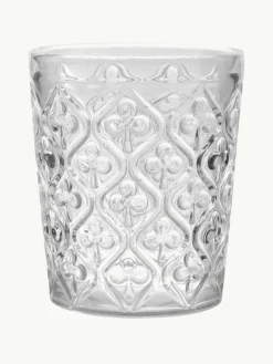 Waterglazen Marrakech met structuurpatroon, set van 6^Villa D'Este Home Tivoli Outlet