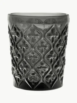 Waterglazen Marrakech met structuurpatroon, set van 6^Villa D'Este Home Tivoli Outlet