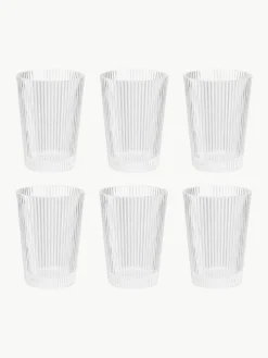 Waterglazen Pilastro met groefreliëf, 6 stuks^stelton Online