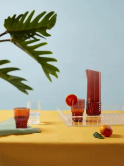 Waterglazen Trama met structuurpatroon, 4 stuks^Kartell Discount