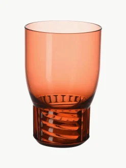 Waterglazen Trama met structuurpatroon, 4 stuks^Kartell Discount