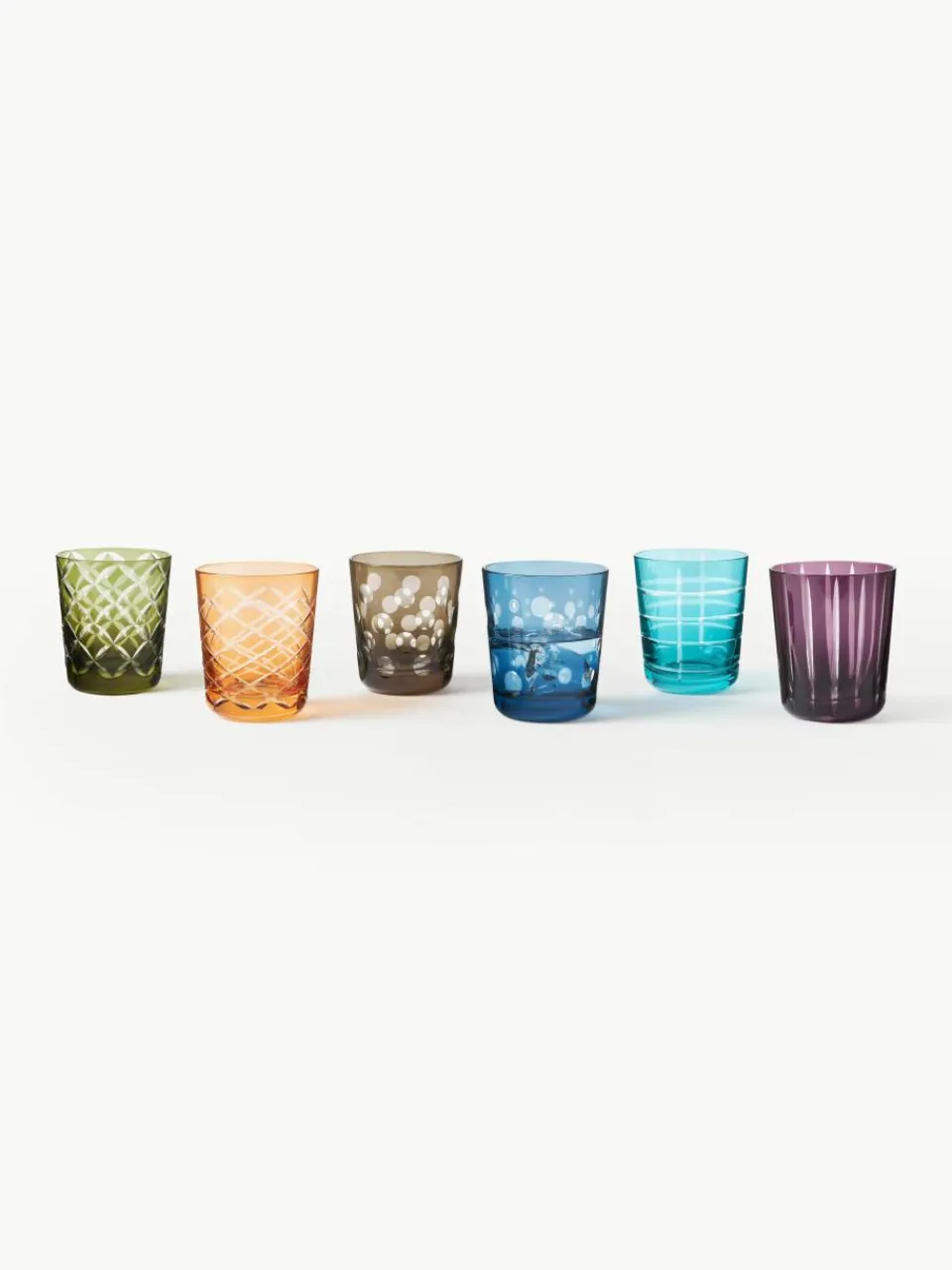 Waterglazenset Cuttings, set van 6^Pols Potten Discount