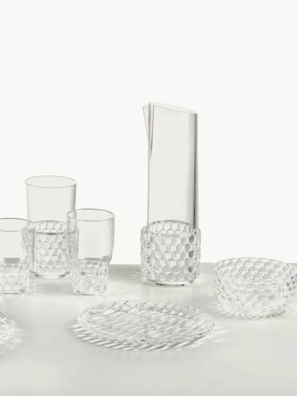 Waterkaraf Jellies met structuurpatroon, 1.3 L^Kartell Hot