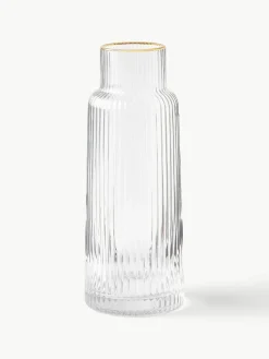 Waterkaraf Minna met groefreliëf en goudkleurige rand, 1.1 L^Westwing Collection Discount