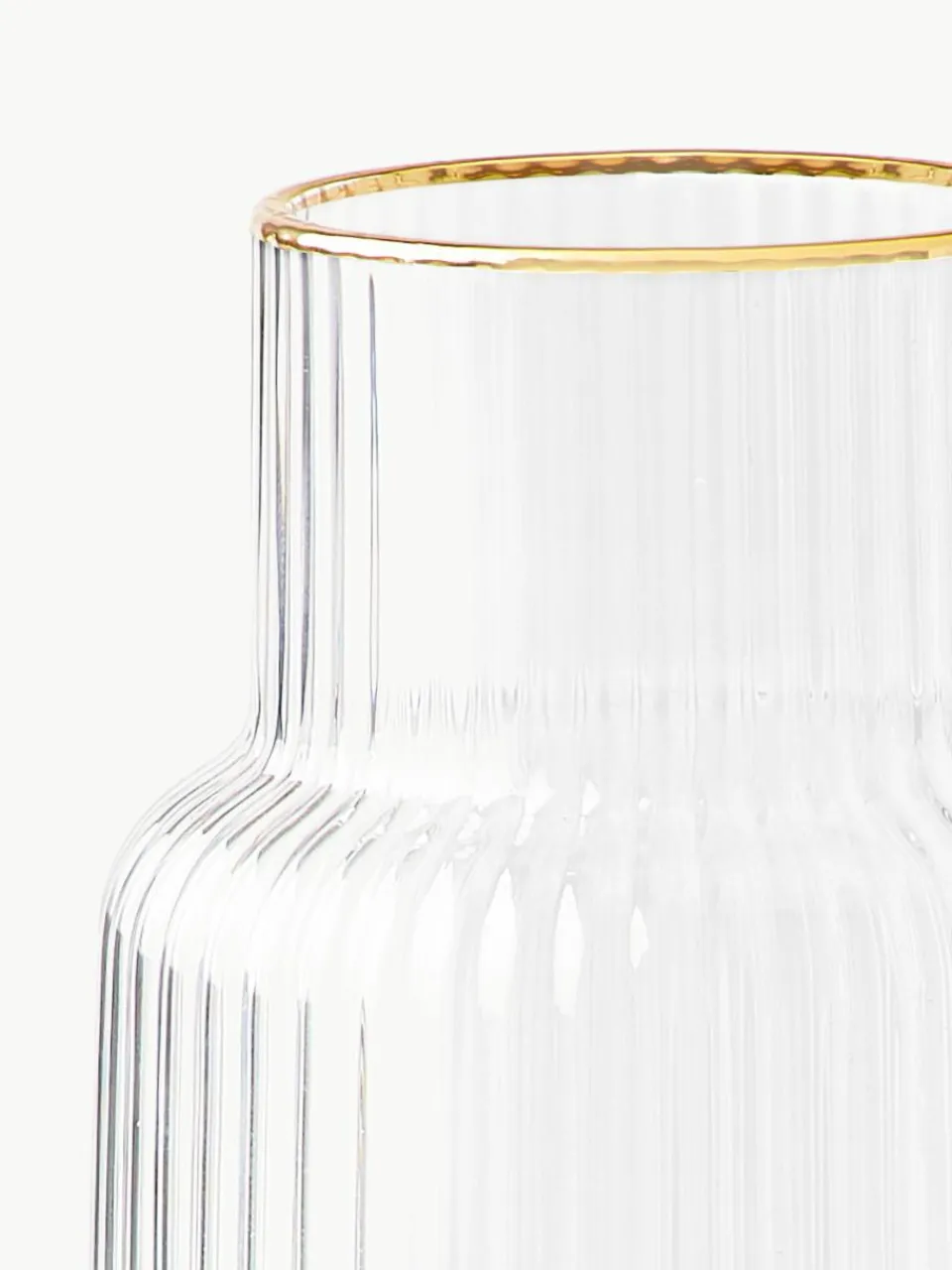 Waterkaraf Minna met groefreliëf en goudkleurige rand, 1.1 L^Westwing Collection Discount