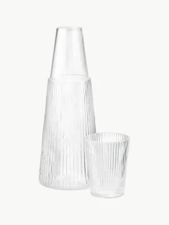 Waterkaraf Pilastro met glas, 1 L, set van 2^stelton Fashion