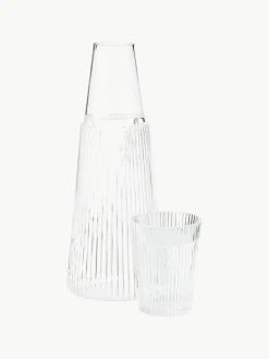 Waterkaraf Pilastro met glas, 1 L, set van 2^stelton Fashion