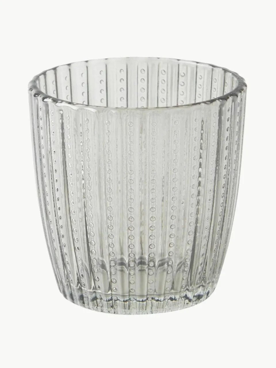 Waxinelichthouder Marilu van glas, set van 4^Westwing Fashion