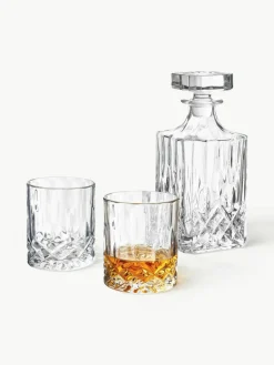 Whiskyset George met kristalreliëf, 3-delig^Westwing Collection Hot