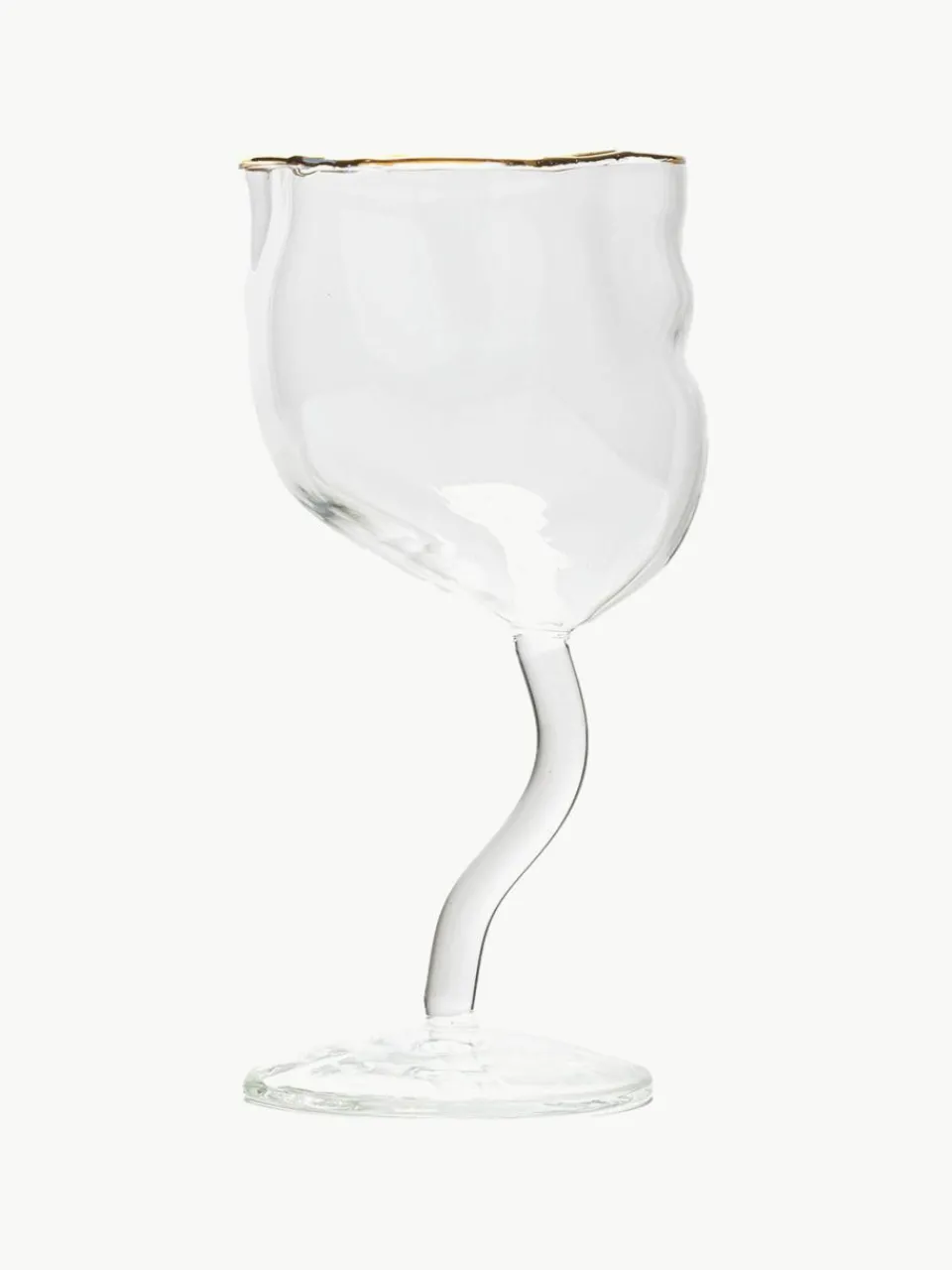 Wijnglas Classic On Acid met goudkleurige decoratie^SELETTI Clearance