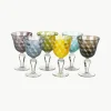 Wijnglazen Blocks, set van 6^Pols Potten New