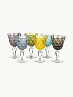 Wijnglazen Blocks, set van 6^Pols Potten New