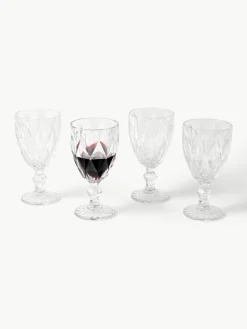 Wijnglazen Colorado met structuurpatroon, 4 stuks^Westwing Collection Clearance