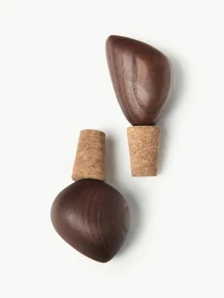 Wijnstoppers Cairn van essenhout, 2-delig^ferm LIVING Online