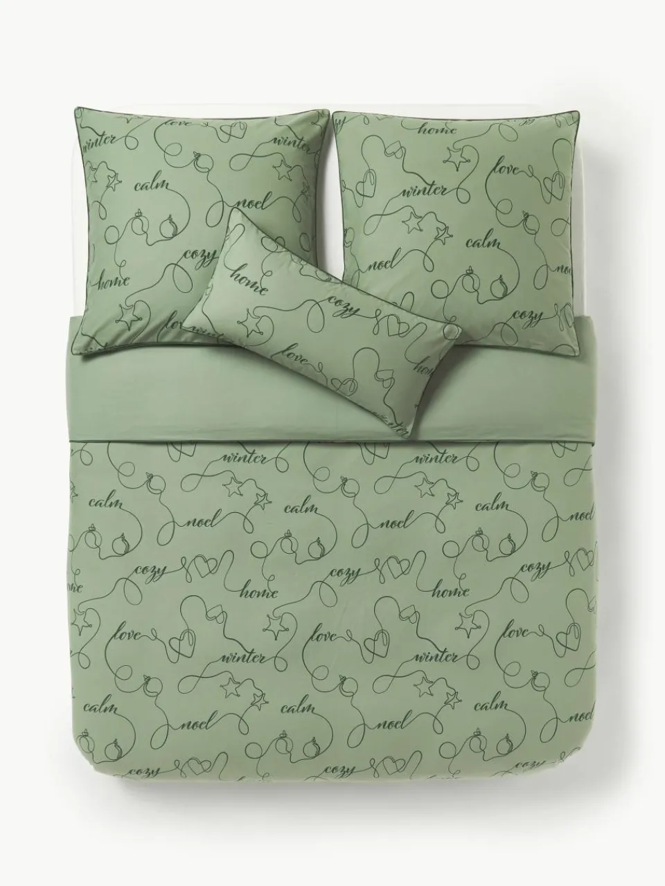 Winter flanellen dekbedovertrek Isabelle met bies^Westwing Collection New